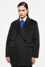 Manteau court croisé en drap façon poil de chameau – Imperial Femme