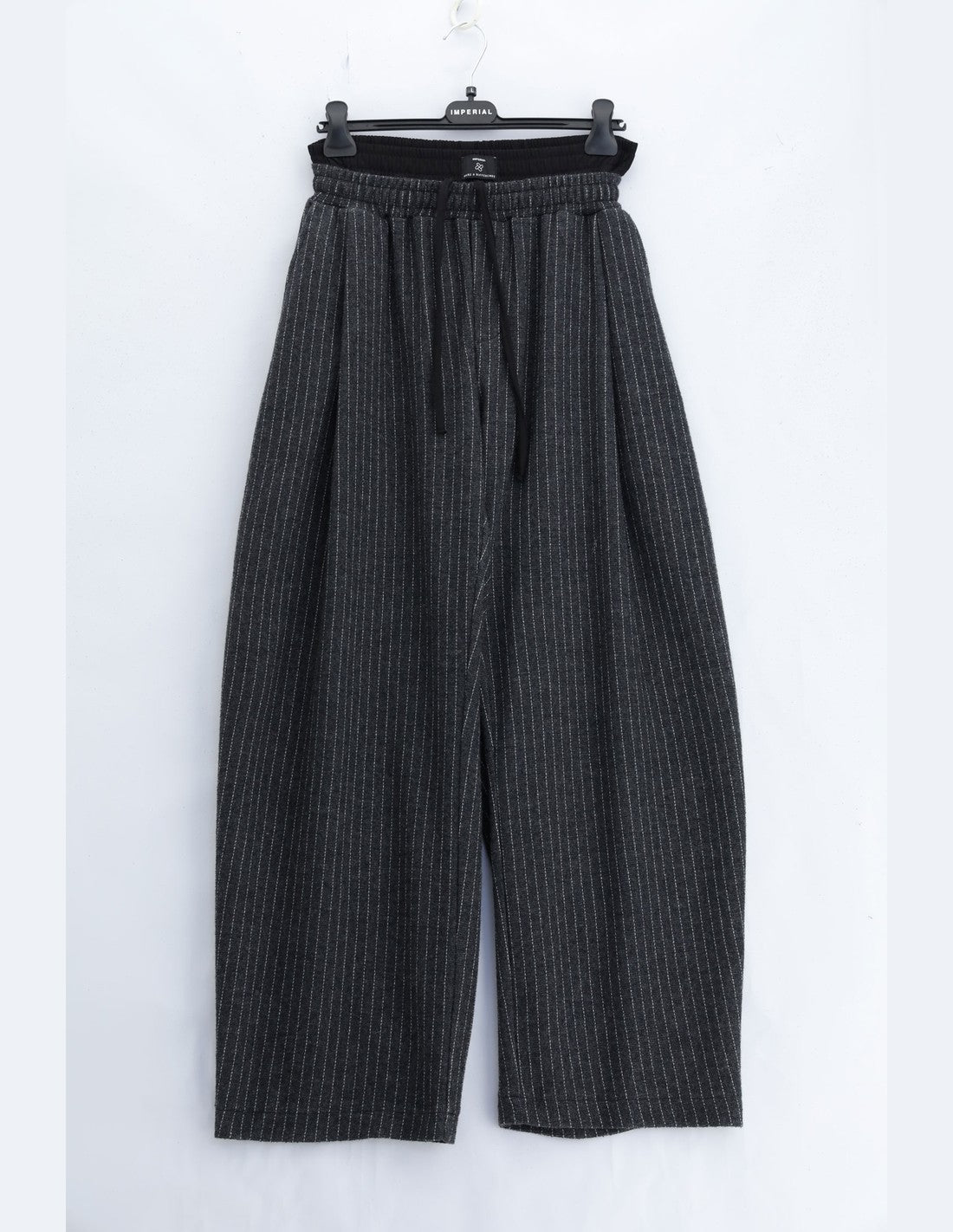 Pantalon baggy rayé taille haute Imperial Homme, à plat