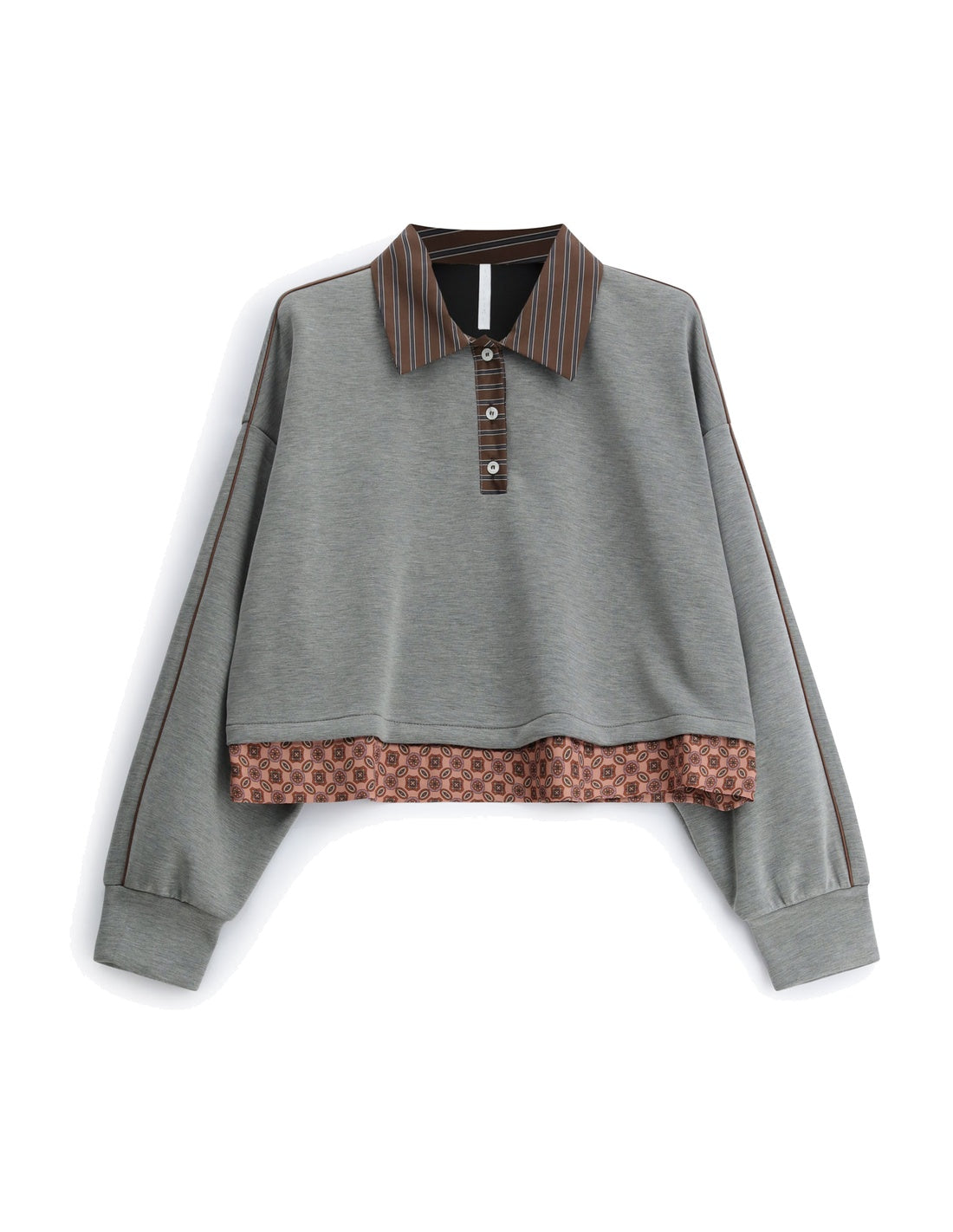 Sweat en maille fluide à plat – gris foncé – Imperial Femme
