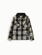 Blouson zippé à carreaux, à plat