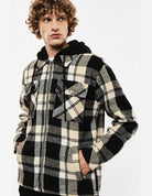 Blouson zippé à carreaux, détail