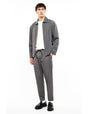 Pantalon stretch porté, face – gris anthracite – Imperial Homme
