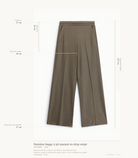 Cartographie des mesures du pantalon baggy Imperial : ceinture 37 cm, montant 29 cm, cuisse 29 cm, ouverture de cheville 27 cm, longueur totale 107 cm all-groups