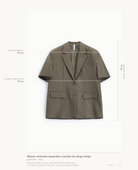 Cartographie des mesures du blazer oversize Imperial : largeur d'épaules 45 cm, largeur sous les bras 59 cm, longueur de dos 72 cm all-groups