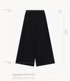 Cartographie des mesures du pantalon palazzo Imperial : taille 36 cm, montant 33 cm, ouverture de bas 39 cm, longueur totale 110 cm all-groups