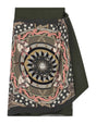 Jupe portefeuille imprimé foulard – kaki et beige – Imperial Femme
