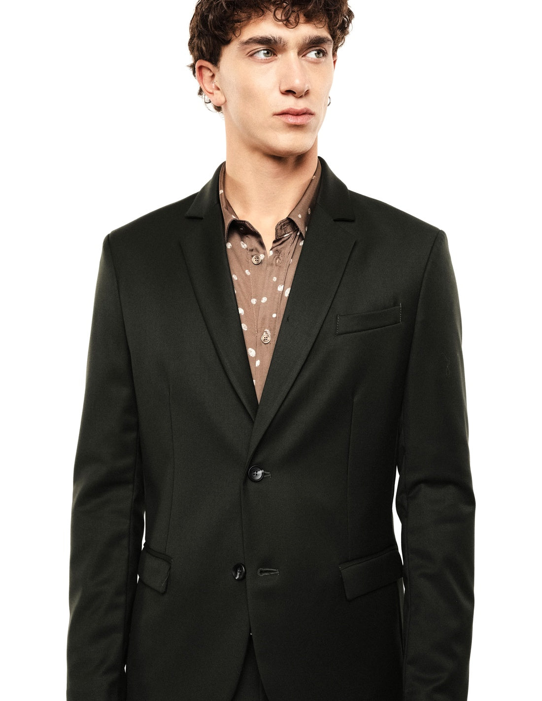 Blazer droit à deux boutons porté, profil – Vert forêt – Imperial Homme