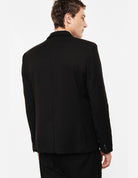Blazer droit à deux boutons porté, dos – Noir – Imperial Homme
