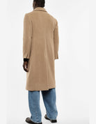 Manteau long croisé à revers – camel – Imperial Homme