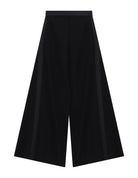 Pantalon palazzo à finitions smoking en jersey à plat – Noir – Imperial Femme