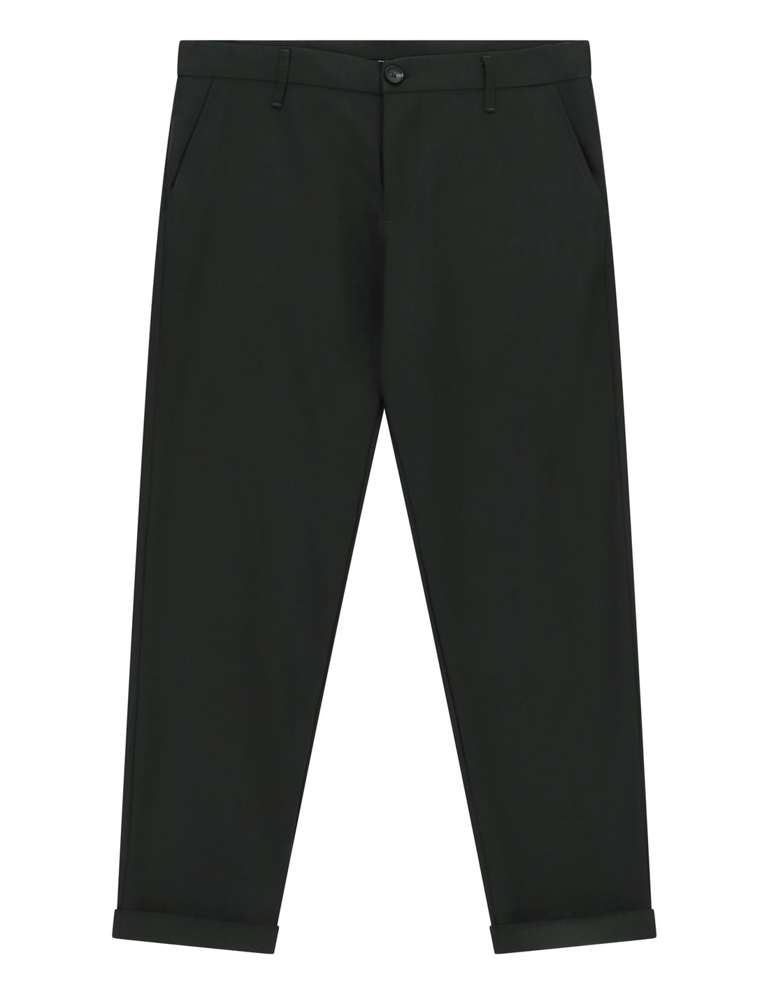Pantalon chino à revers à plat – Vert forêt – Imperial Homme