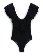 Body en dentelle à volants aux épaules – Imperial Femme