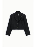 Blazer court à broche florale amovible – Imperial Femme
