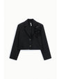 Blazer court à broche florale amovible – Imperial Femme