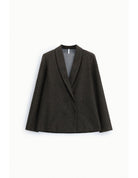 Blazer croisé col châle en drap micro-carreaux – Imperial Femme