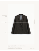 Blazer croisé col châle en drap micro-carreaux – Imperial Femme