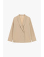 Blazer croisé rayé en crêpe – Imperial Femme
