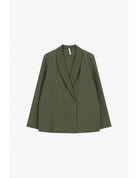 Blazer croisé rayé en crêpe – Imperial Femme