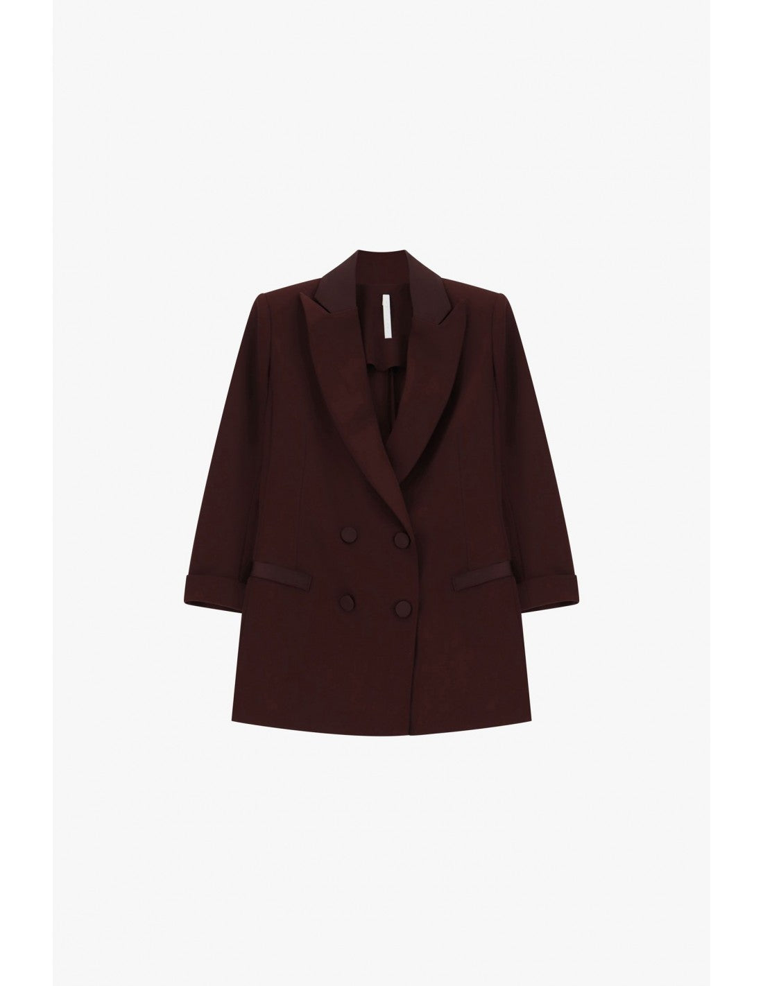 Blazer de smoking manches 3/4 col satin – Imperial Femme