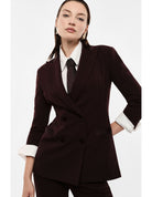Blazer de smoking manches 3/4 col satin – Imperial Femme