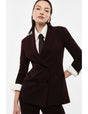 Blazer de smoking manches 3/4 col satin – Imperial Femme