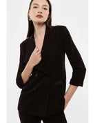 Blazer de smoking manches 3/4 col satin – Imperial Femme