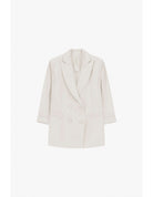 Blazer de smoking manches 3/4 col satin – Imperial Femme