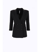 Blazer de smoking manches 3/4 col satin – Imperial Femme