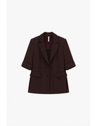 Blazer droit manches courtes col revers crantés – Imperial Femme