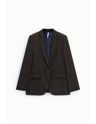 Blazer droit un bouton en crêpe stretch – Imperial Femme