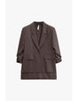 Blazer fluide manches froncées en crêpe diagonale – Imperial Femme