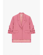 Blazer fluide manches froncées en crêpe diagonale – Imperial Femme