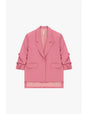 Blazer fluide manches froncées en crêpe diagonale – Imperial Femme