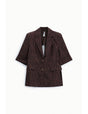 Blazer manches courtes imprimé panthère – Imperial Femme