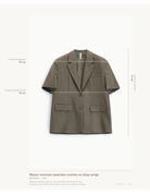 Blazer oversize manches courtes rayé lurex – Imperial Femme