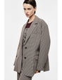 Blazer oversize micro pied-de-poule – Imperial Femme