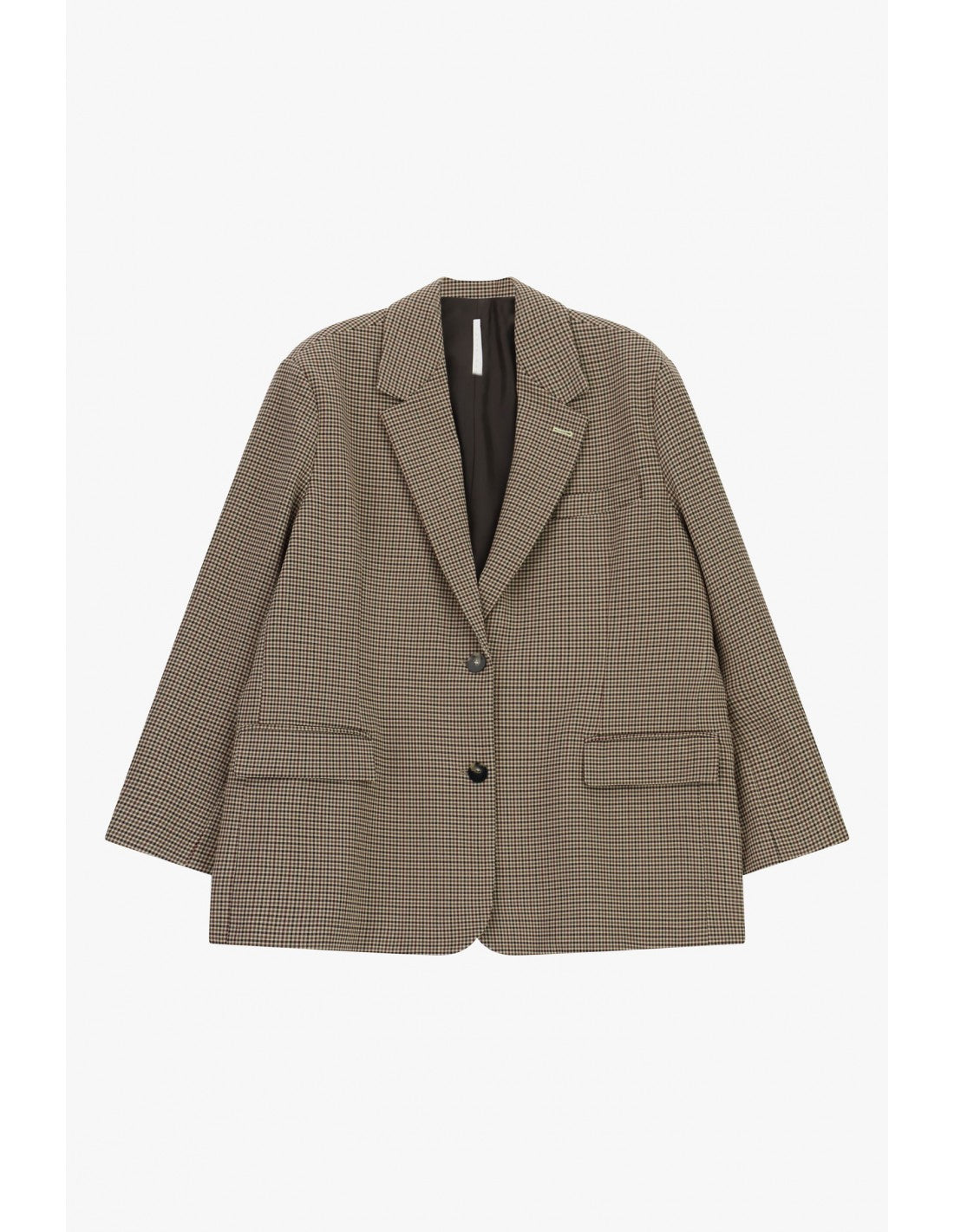 Blazer oversize micro pied-de-poule – Imperial Femme