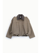Blouson court pied-de-poule col éco-cuir croco – Imperial Femme