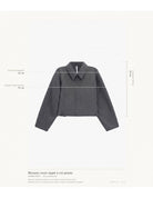 Blouson court zippé à col pointe en drap – Imperial Femme