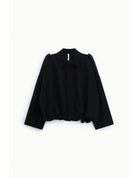 Blouson oversize col aviateur en point de Milan – Imperial Femme