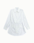 Body chemise blanc en popeline de coton – Imperial Femme, à plat