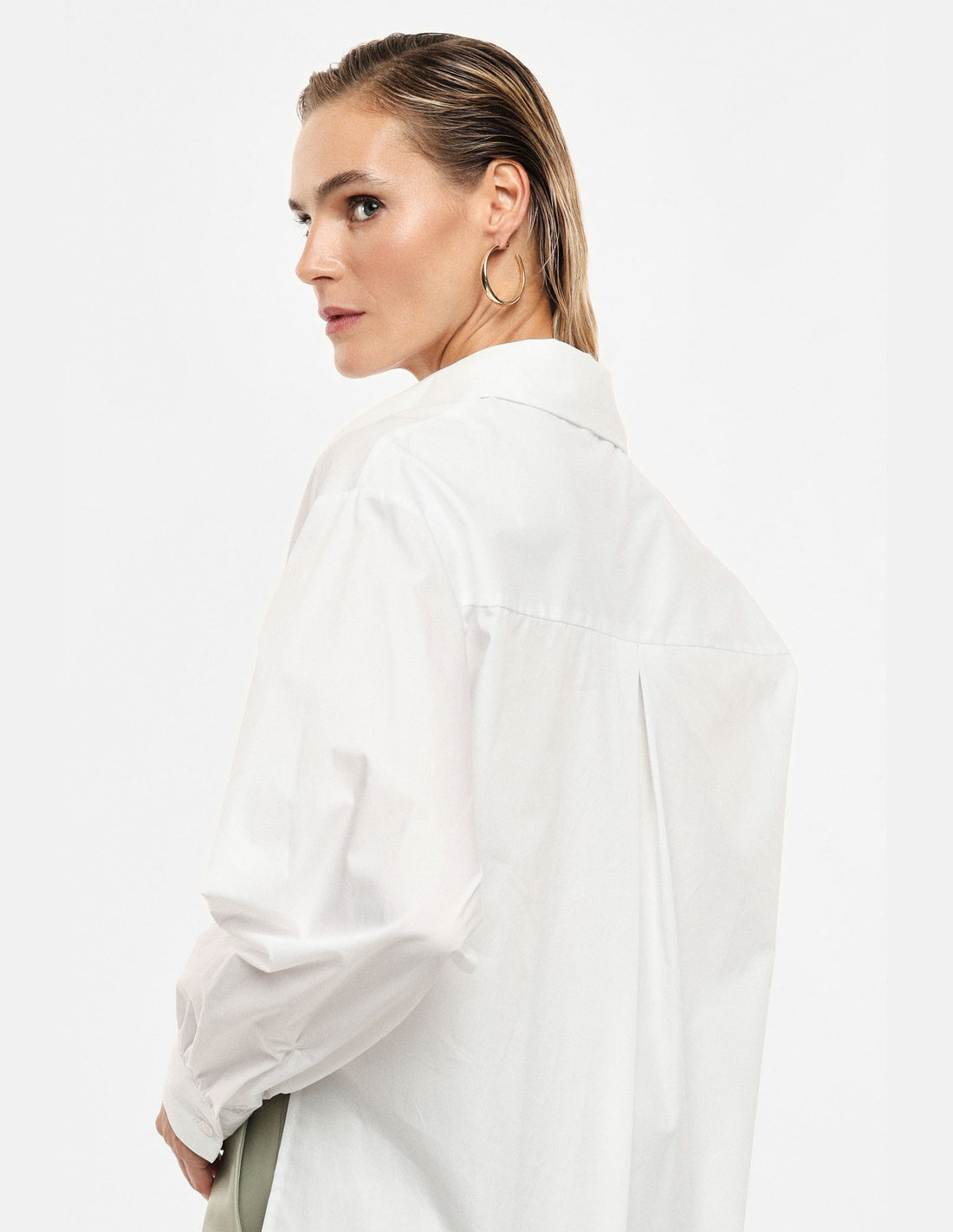 Body chemise en popeline de coton – Imperial Femme, vue de profil