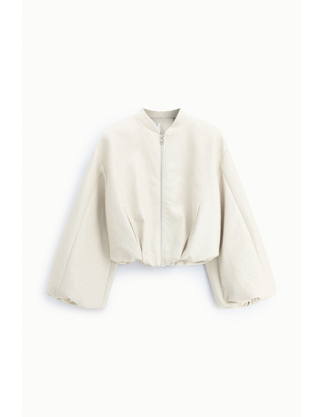 Bomber court éco-cuir tressé gaufré – Imperial Femme