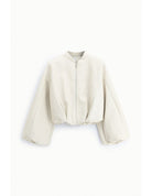 Bomber court éco-cuir tressé gaufré – Imperial Femme