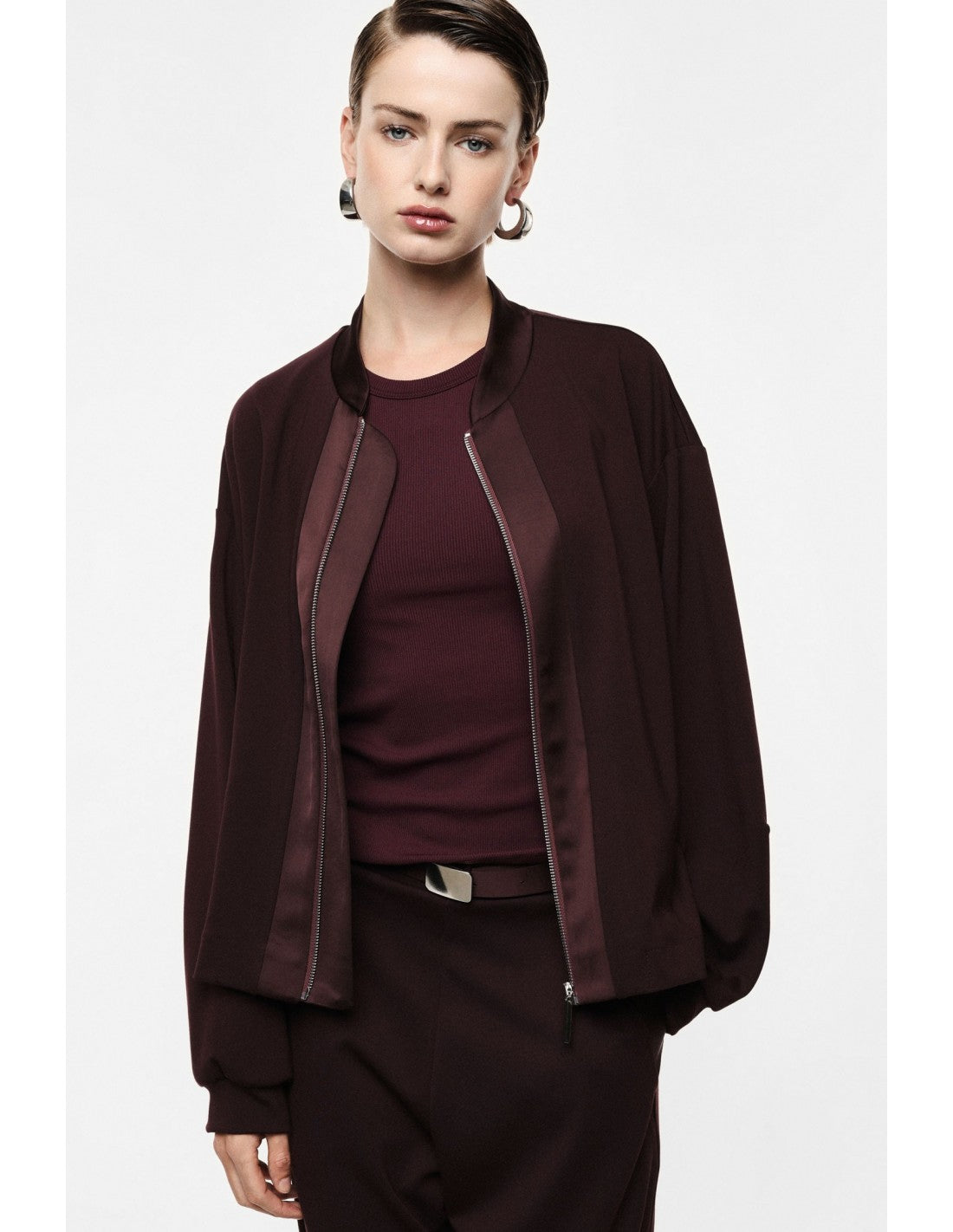 Bomber oversize col satin – Imperial Femme