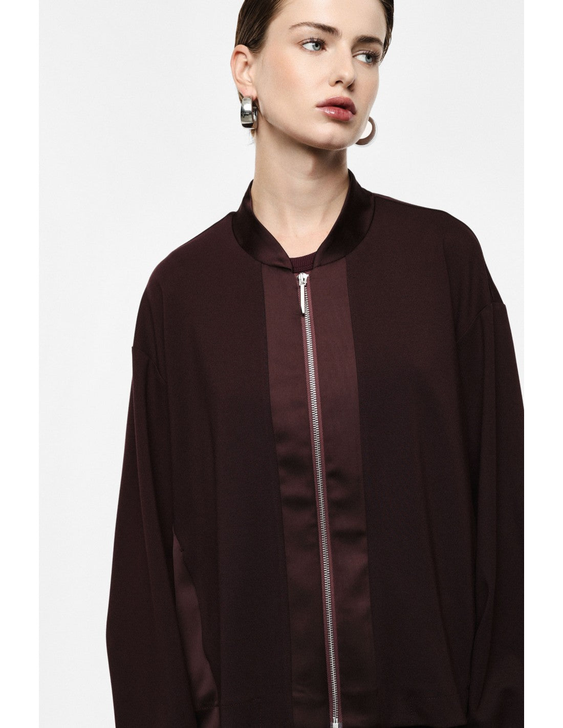 Bomber oversize col satin – Imperial Femme