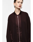 Bomber oversize col satin – Imperial Femme