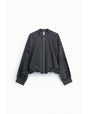Bomber oversize en point de Milan et manches brocart – Imperial Femme