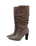 Paire de bottes souples à tige froncée en veau velours Imperial