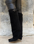 Bottes à guêtre en veau velours Imperial portées